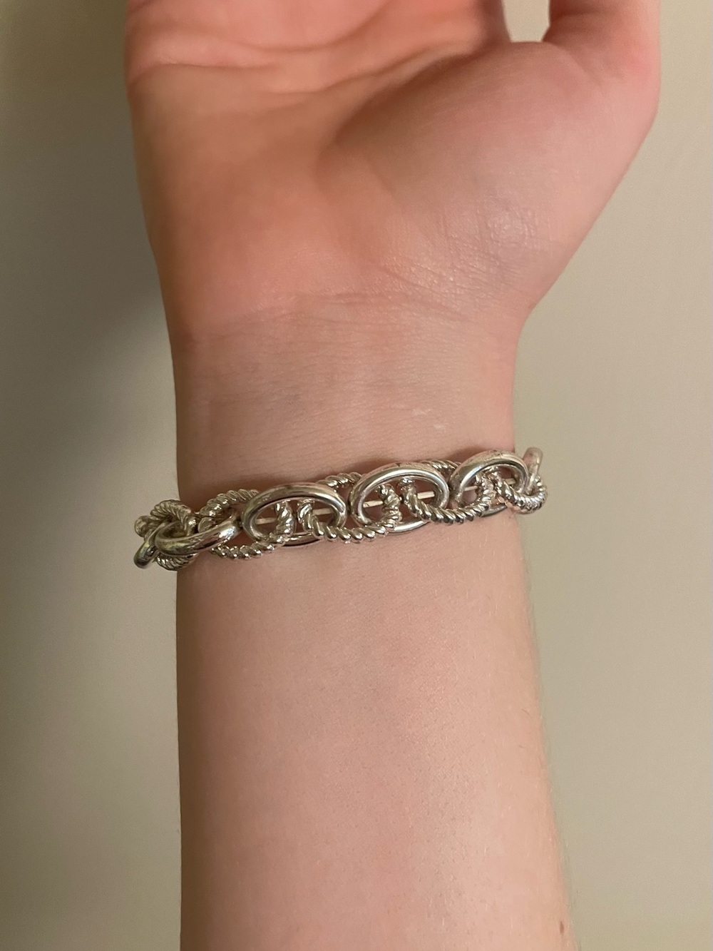 Silver Rope Link Bracelet - Picture 2 of 3
